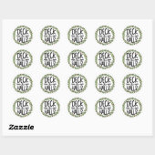 Dek de Halls Waterverf Wreath Ronde Sticker (Vel)