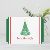 Dek de Hulls Nautical Pun Holiday Card White Feestdagenkaart (Staand voorkant)