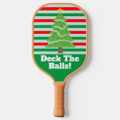 Dek de Kogels grappige kerstboomspelen Pickleball Paddle (Achterkant)