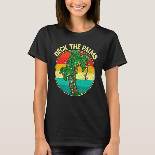dek de palmbomen zomerangst t-shirt (Voorkant)