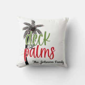 "Dek de palmen" - Aangepast voor tropische kerstda Kussen