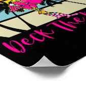 Dek de palmpalmpalmboom met kerstmis poster (Hoek)