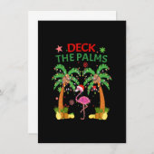 Dek de Palms Pajamas Kerstmis Flamingo Kaart (Voorkant / Achterkant)