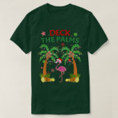 Dek de Palms Pajamas Kerstmis Flamingo T-shirt (Design voorkant)