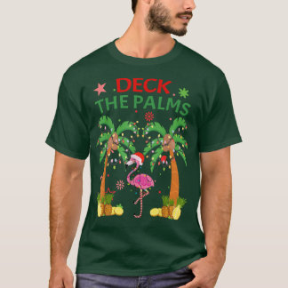 Dek de Palms Pajamas Kerstmis Flamingo T-shirt