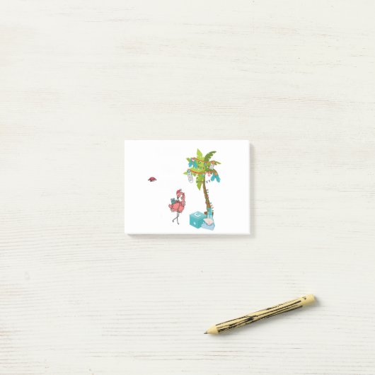 Dek de Palms Tropische Kerstvalsvalingo Xmas Pa Post-it® Notes (Op bureau)