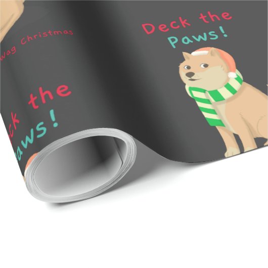 Dek de poten die dromen van een Wag Kerstmis Cadeaupapier (Rol Hoek)