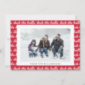 Dek de rode foto van het kerstpatroon van het Manu Feestdagenkaart (Voorkant)