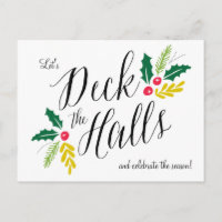 Dek de uitnodiging van de Halls Festive Holiday Pa