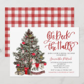 Dek de uitnodiging van de Kerstbridal van de Halls (Voorkant / Achterkant)