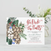 Dek de uitnodiging van de Kerstbridal van de Halls (Staand voorkant)