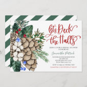 Dek de uitnodiging van de Kerstbridal van de Halls (Voorkant / Achterkant)