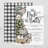 Dek de uitnodiging van de Kerstbridal van de Halls (Voorkant / Achterkant)