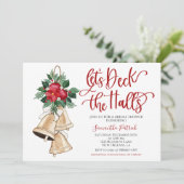 Dek de uitnodiging van de Kerstbridal van de Halls (Staand voorkant)