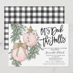 Dek de uitnodiging van de Kerstbridal van de Halls