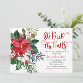 Dek de uitnodiging van de Kerstbridal van de Halls (Staand voorkant)