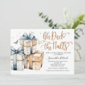 Dek de uitnodiging van de Kerstbridal van de Halls (Staand voorkant)