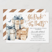 Dek de uitnodiging van de Kerstbridal van de Halls (Voorkant / Achterkant)