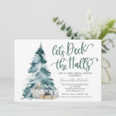 Dek de uitnodiging van de Kerstbridal van de Halls (Staand voorkant)