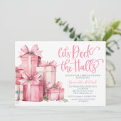 Dek de uitnodiging van de Kerstbridal van de Halls (Staand voorkant)