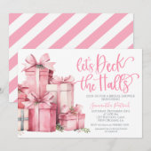 Dek de uitnodiging van de Kerstbridal van de Halls (Voorkant / Achterkant)