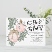 Dek de uitnodiging van de Kerstbridal van de Halls (Staand voorkant)