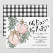 Dek de uitnodiging van de Kerstbridal van de Halls (Voorkant / Achterkant)