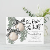 Dek de uitnodiging van de Kerstbridal van de Halls (Staand voorkant)