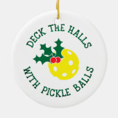 Dek de zalen af met een pickle hangbak | Kerstmis Keramisch Ornament (Achterkant)