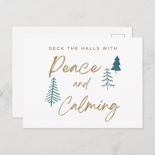 Dek de zalen af met rust en kalmeren briefkaart (Voorkant / Achterkant)