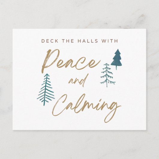 Dek de zalen af met rust en kalmeren briefkaart (Voorkant)