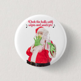 Dek de zalen af met wippen en sanitizer Santa Ronde Button 3,2 Cm