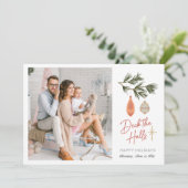 Dek de zalen fotofeestkaart af feestdagenkaart (Staand voorkant)