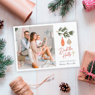 Dek de zalen fotofeestkaart af feestdagenkaart