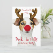 Dek de zalen - Funny Dog - Kerstfeest - Kaart (Staand voorkant)