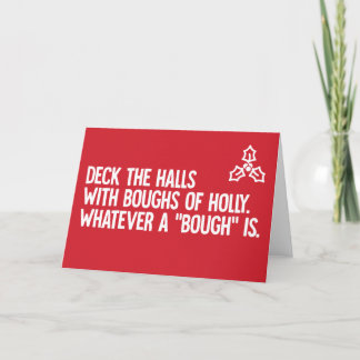 Dek de zalen - grappige kerstkaart feestdagen kaart