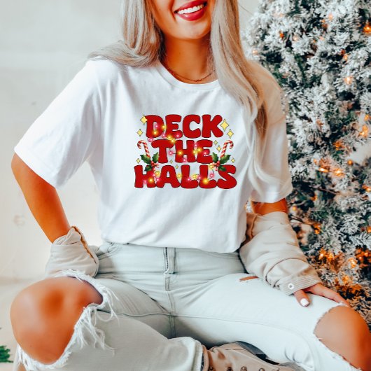 Dek de zalen kerstfeest T-shirt