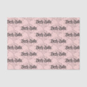 Dek de zalen kerstkalligrafie Blush Pink Tissuepapier (Voorkant)