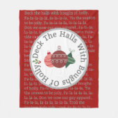 Dek de zalen kerstliedjes rood fleece deken (Voorkant)