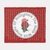 Dek de zalen kerstliedjes rood fleece deken (Voorkant (Horizontaal))