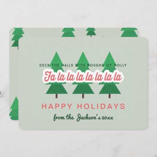 Dek de zalen met boegen van hulst feestdagenkaart (Voorkant / Achterkant)