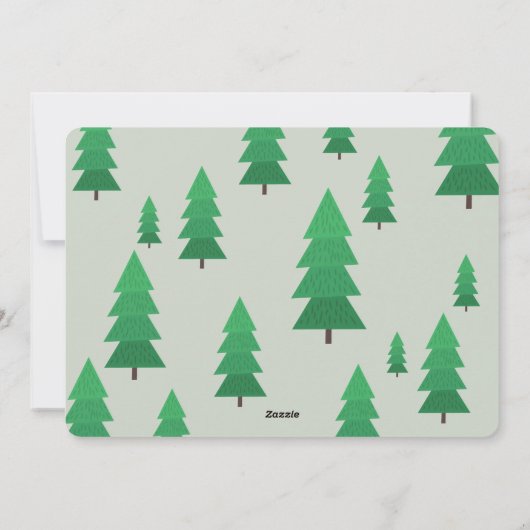 Dek de zalen met boegen van hulst feestdagenkaart (Achterkant)