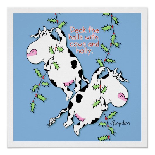 Dek de Zalen met Koeien en Hulst Poster (Voorkant)