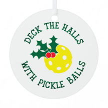 Dek de zalen met pickle Balls met kersttasje