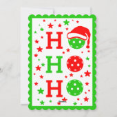 Dek de Zalen met Pickleballs Kerstmis Feestdagenkaart (Achterkant)