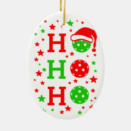 Dek de Zalen met Pickleballs Kerstmis Keramisch Ornament