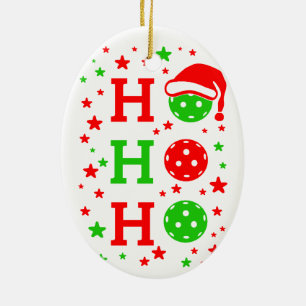 Dek de Zalen met Pickleballs Kerstmis Keramisch Ornament