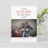 Dek de zalen niet uw familiefuilay-fotokaart feestdagenkaart (Staand voorkant)