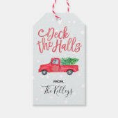 Dek de Zalen | Retro Rode Vrachtwagen van de Cadeaulabel (Voorkant)