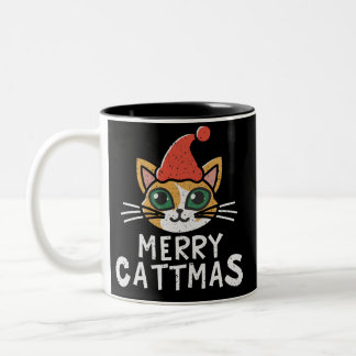 Dek de zalen Santa Cat Tweekleurige Koffiemok